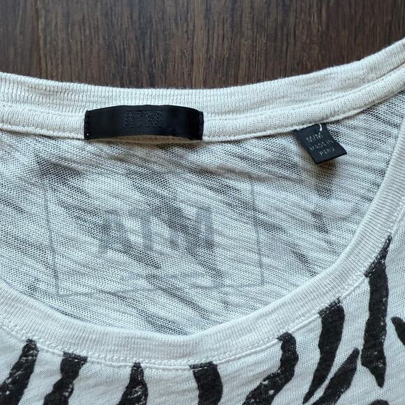 ATM Zebra Print Slub Cotton Long Sleeve Tee – Women’s Medium - Picture 5 of 11